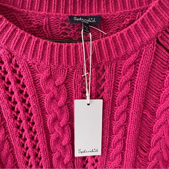 NWT Splendid Cable Knit Sweater - Picture 2 of 3